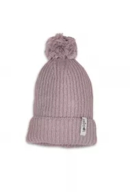 Czapeczka z wełny merino 100% różowa Rose 1-2 lata