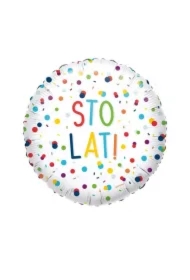 Balon foliowy Confetti Birthday Sto Lat