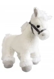 Pluszowy koń - biały - 38cm