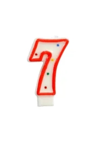 Świeczka cyferka 7 kropki