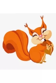 Malowanie po numerach - Szczęśliwa wiewiórka Kids 30x30cm