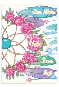 Karnet A5 ślub łapacz snów pionowy z kieszonką