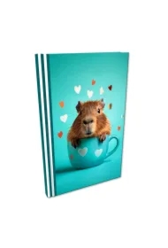 Notes A5 w kratkę Soft Touch Capybara