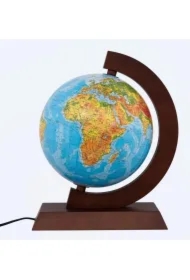 Globus fizyczny drewniana opr. podświet. 25cm SK