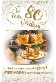 Kartka okolicznościowa Urodziny 80