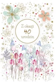 Karnet okolicznościowy Urodziny 40