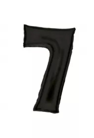 Balon foliowy cyfra 7 satynowa czarna