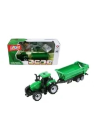 Traktor z przyczepą i akcesoriami