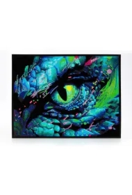 Haft diamentowy - Adults Flocked Neon Dragon Eye