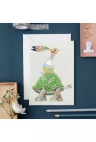 Karnet A142 B6 + koperta Żółw i zając