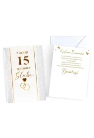 Karnet Rocznica ślubu 15