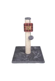 Drapak dla kota, szary, 37cm, z na podstawie z piłką