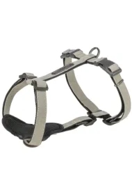 CityStyle, szelki typu H, dla psa, bawełna, jasnoszare, XS&ndash;S: 30&ndash;44 cm/10 mm