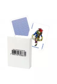 Copag 4 Corner Jumbo, karty do gry w białym pudełku, niebieskie