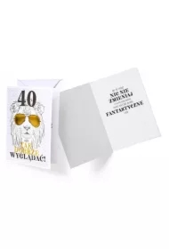 Karnet B6 Urodziny 40 Lew GS-007