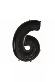 Balon foliowy cyfra 6 czarny