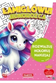 Łamigłówki jednorożca z naklejkami