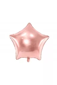 Balon foliowy Gwiazdka różowe złoto