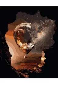 Malowanie po numerach czarne płótno - Balon...