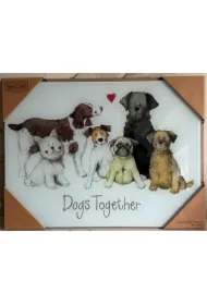 Szklana deska ozdobna 6 psów