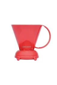 Dripper Zaparzacz do kawy L koralowy + 100 filtrów