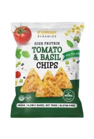 Chrupki piramidki proteinowe o smaku pomidora z bazylią bezglutenowe