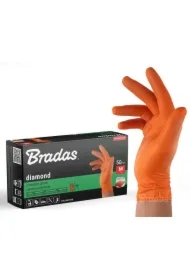 Rękawice nitrylowe diamond pomarańczowe m 7-8 /50szt.