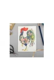 Karnet A101 B6 + koperta Kogut z kwiatami