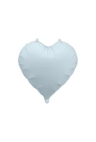 Balon foliowy Serce 45cm mglisty niebieski