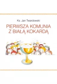 Pierwsza komunia z białą kokardą