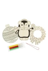 Drewniana ozdoba zrób to sam zimowe wzory