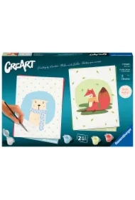 Malowanie po numerach CreArt - Zestaw Miś z liskiem