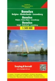 Mapa Benelux, Belgia, Holandia, Luksemburg 1:500 000