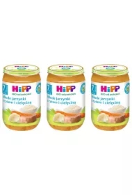 Młode jarzynki z ryżem i cielęciną po 7. miesiącu zestaw