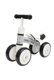 Rowerek biegowy czterokołowy Football czarno biały