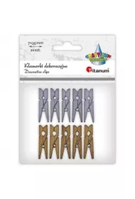 Klamerki drewniane 2 kolory 7x35mm 10 szt mix