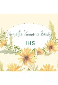 Karnet Swarovski kwadrat CL104 Komunia IHS Kwiaty