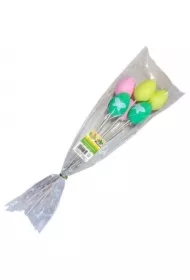 Jajka plastikowe na piku 40x60mm Wielkanoc