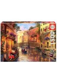 Puzzle 1500 el. Zachód słońca w Wenecji
