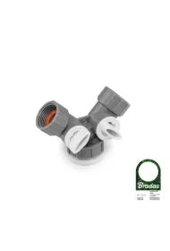 Rozdzielacz 2-drożny gw 1"- 3/4" z zaworami /white line