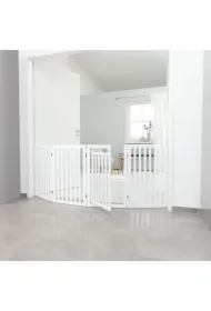 Barierka, z drzwiczkami, 60–160 x 81 cm, biała