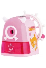 Temperówka ręczna na korbkę Boats różowa