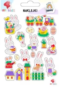 Naklejki dla dzieci Wielkanoc Zające