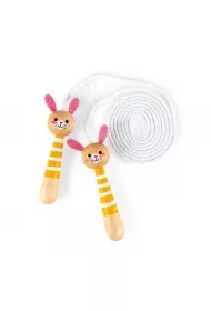 Skakanka z drewnianymi rączkami Zajączek