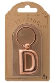 Metalowy brelok do kluczy litera D Keyring