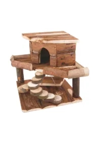 Domek na drzewie dla gryzoni, drewniany, 19 x 19 x 27, 5cm