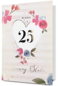 Karnet B6 Rocznica ślubu 25