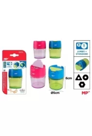 Temperówka z pojemnikiem podwójna MIX wzorów