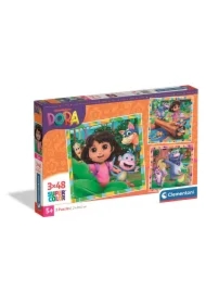 Puzzle 3x48 el. SuperColor. Dora