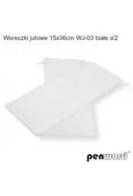 Woreczki jutowe białe 36x15cm 2 szt
